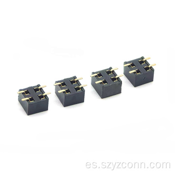Conector de cabecera hembra de paso de 2,54 mm 4P